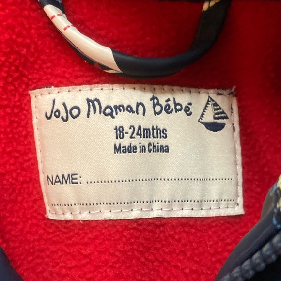 JoJo Maman Bebe Lined Toggle Raincoat 18-24 months. - Picture 8 of 11